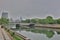 Hiroshima Skyline and the Ota River in Japan.