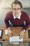 His entrepreneurial mindset will take him to the top. High angle shot of a young man using a computer at his desk in a