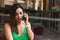 Hispanic empowered woman talking on the phone