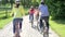 Hispanic Family On Cycle Ride In Countryside