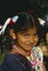 Hispanic girl in traditional costume at Olvera Street, Los Angeles, California