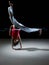 Hispanic woman doing capoeira martial art