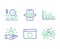 Histogram, Chemistry lab and Augmented reality icons set. Vector