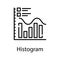 Histogram vector outline Icon Design illustration.