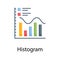 Histogram vector outline Icon Design illustration.