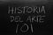 Historia Del Arte 101 On A Blackboard. Translation: Art History 101