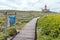 Historic Agulhas lighthouse at the southern-most tip of Africa