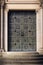 Historic Ancient Metal Door of Architecture Castle Church, Cathedral Exterior Decoration of Swiss Culture in Switzerland. Gate