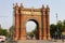 Historic Arc de Triomf in Promenade Passeig de Lluis Companys, Barcelona, Spain