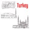 Historic architecture and sightseeings of Turkey