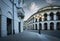 Historic art nouveau building of bank in Warsaw old town, Poland