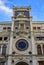 Historic astronomical zodiac clock tower on Piazza San Marco by the Doge's palace in Venice, Italy