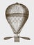 Historic balloon with two oars for navigation