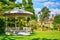 Historic band rotunda in front of the Rotorua Museum, New Zealand