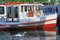 Historic boat on Alster lake in Hamburg, Germany to go on a cruise with