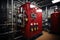 Historic boiler room with vintage heating system, detailed and realistic