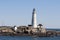 Historic Boston Harbor Lighthouse on a Summer Day