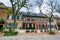 Historic brick row houses on a cobblestone street in Society Hill, Philadelphia, Pennsylvania