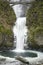 Historic Bridge Over Multnomah Falls in Winter