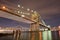 Historic Brooklyn Bridge at Night