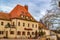 Historic building at Albrechtsburg Castle square Meissen Saxony Germany