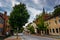 Historic buildings along Shenandoah Street in Harper\'s Ferry, We