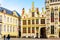 Historic buildings of the Brugse Vrije on the Burg Square of the medieval city of Brugge, Belgium