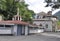 Historic buildings in Hercules Square from Baile Herculane Resort in Romania