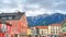 Historic buildings in the old town of Spittal an der Drau, Austria