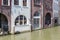 Historic canal houses in medieval city Utrecht, the Netherlands