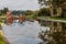 Historic canal near Elblag. Jelenie ramp.