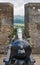 A historic cannon located on Edinburgh Castle