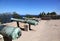 Historic cannons atop the Citadelle in Saint Tropez France
