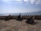 Historic cannons on the coast at Mirbat Bay. Oman