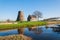 Historic capless windmill in the Netherlands