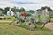 Historic cart at Henkel Square Market in Round Top, TX