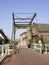 Historic cast iron drawbridge anno 1887