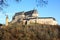 The historic Castle Vianden on the hilltop above the village in Luxembourg,