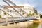 Historic Cavenagh Bridge Over Singapore River