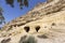 Historic caves at Matala beach, Crete, Greece