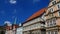 Historic Center of Hameln: colorful painted half-timbered and Renaissance style buildings.