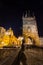 The historic center of Prague, ancient architecture, and cultural heritage/Prague at night Charles Bridge