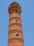 Historic chimney with typical bricks