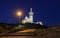 The historic church Notre Dame de la Garde of Marseille in South France at night