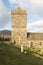 Historic Church of St Clements at Rodel on the Isle of Harris in Scotland.