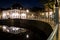 The historic city center of  the Dutch city Amersfoort in the evening with its old monuments and atmospheric streets