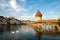 Historic city center of Lucerne with famous Chapel Bridge