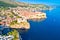 Historic city of Dubrovnik aerial panoramic view