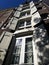 Historic city with window wooden shutters open. Shutters on the windows of a European town, Amsterdam.