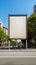 Historic cityscape crowned by a blank billboard frame, blending the old and the new